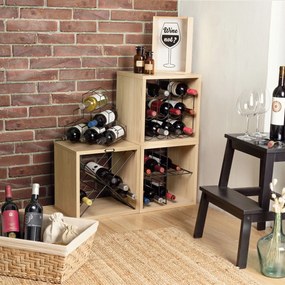 Czarny stojak na wino Compactor RackMAT