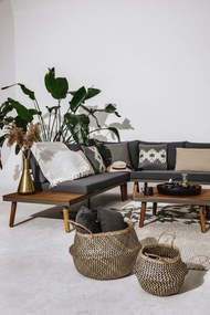 Szara sofa ogrodowa z konstrukcją z drewna akacji Bonami Selection Lustio