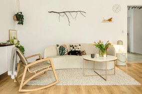 Jasnoszary pled z domieszką bawełny Euromant Ruby, 140x180 cm