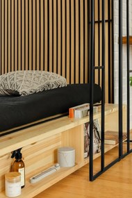 Łóżko dwuosobowe z drewna sosnowego ze stelażem 180x200 cm Ziggy – Karup Design