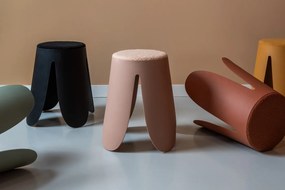 Plastikowy stołek w kolorze ochry Savor – Leitmotiv