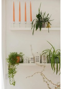 Biały świecznik na 4 świece PT LIVING, dł. 40 cm