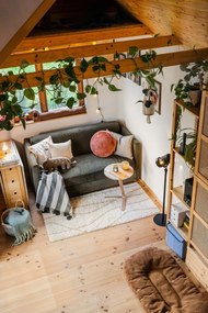 Pomarańczowa dekoracyjna poduszka z mikrowłókna Tiseco Home Studio Marshmallow, ø 40 cm