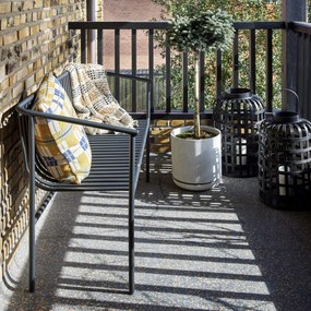 Zestaw 2 czarnych bambusowych lampionów Hübsch Bamboo Garo