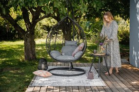 Szary stół ogrodowy Bonami Essentials Lounge, ø 51 cm