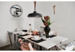 Czarno-naturalna wielopoziomowa półka z litego drewna paulowni 62 cm Rotterdam – House Nordic