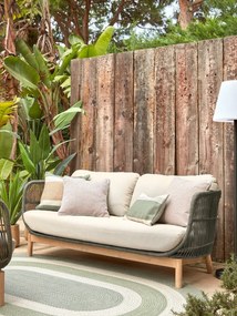Sofa ogrodowa w kolorze khaki Kave Home Catalina