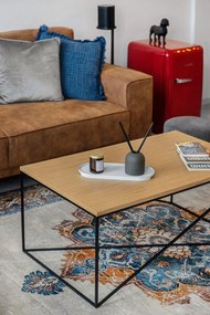 Niebieska bawełniana poduszka dekoracyjna Tiseco Home Studio Waffle, 45x45 cm