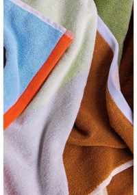 Niebieski bawełniany ręcznik kąpielowy frotte 70x140 cm Block – Hübsch