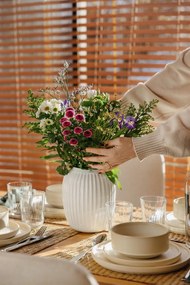 18-częściowy zestaw kremowych naczyń z kamionki Bonami Selection Malia