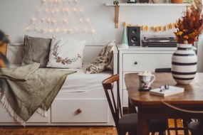 Czarno-biały kamionkowy wazon Kähler Design Omaggio, wys. 30,5 cm