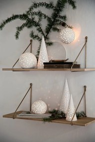 Biały świąteczny świecznik z porcelany kostnej Kähler Design Nobili, wys. 19 cm