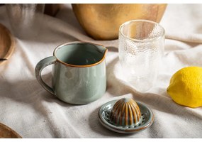 Zielony kamionkowy dzbanek z wyciskarką Bloomingville Pixie