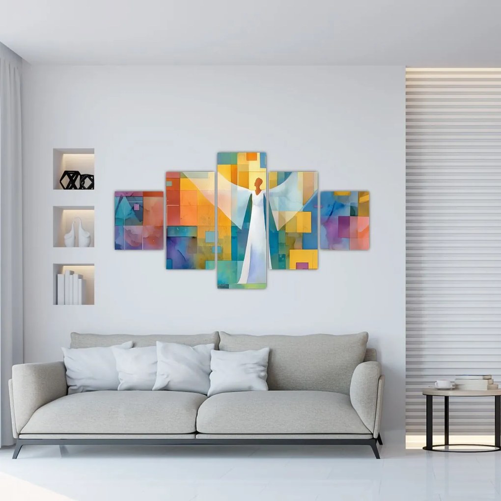 Obraz - Geometryczny anioł (125x70 cm)