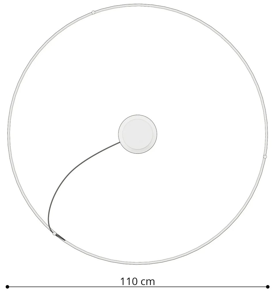 Czarna lampa wisząca LED ring S4-B41