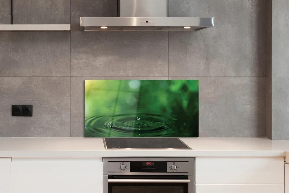 Szklany Panel Kropla woda makro