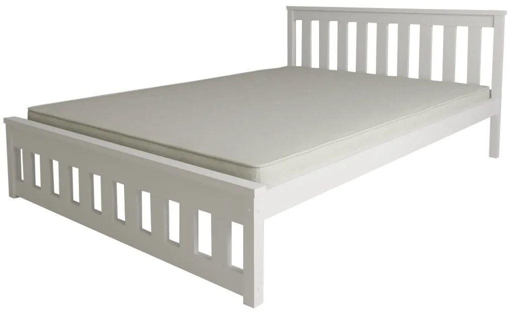 Łóżko MAICA 140 x 200 cm, białe Stelaż: Ze stelażem listwowym elastycznym, Materac: Materac Somnia 18 cm