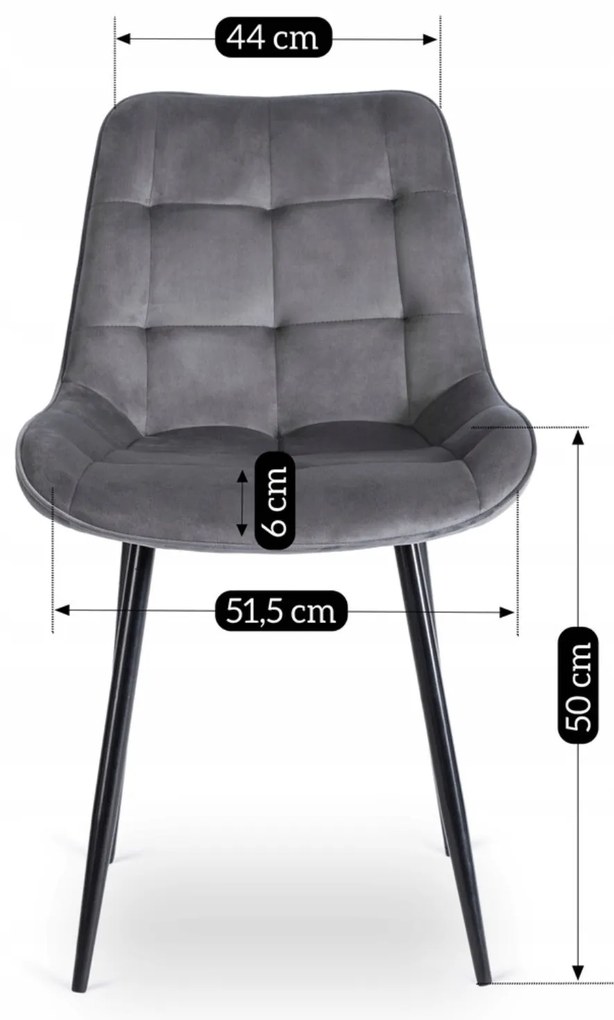 Zestaw Stół Okrągły Rozkładany HARRY 102-142 cm Dąb Craft/Czarny i 6 Krzeseł Tapicerowanych CHRIS Szare Nowoczesne