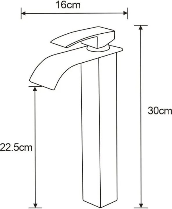 Mexen Aries bateria umywalkowa wysoka, złota - 744810-50