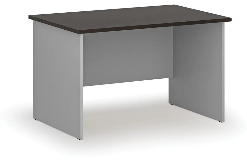 Biurko proste PRIMO GRAY, 1200 x 800 mm, szare/wenge