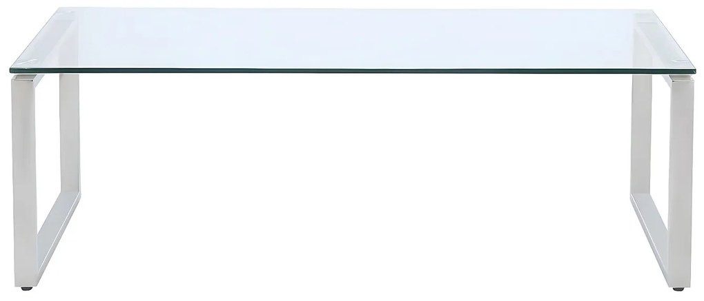 Stolik kawowy FREYA - Hartowane szkło i chromowany metal