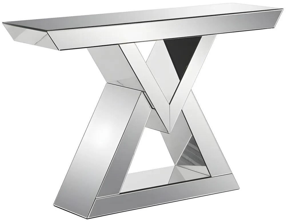 Konsola MDF z lustrem – kolor: srebrny - ISIDA marki Pascal Morabito
