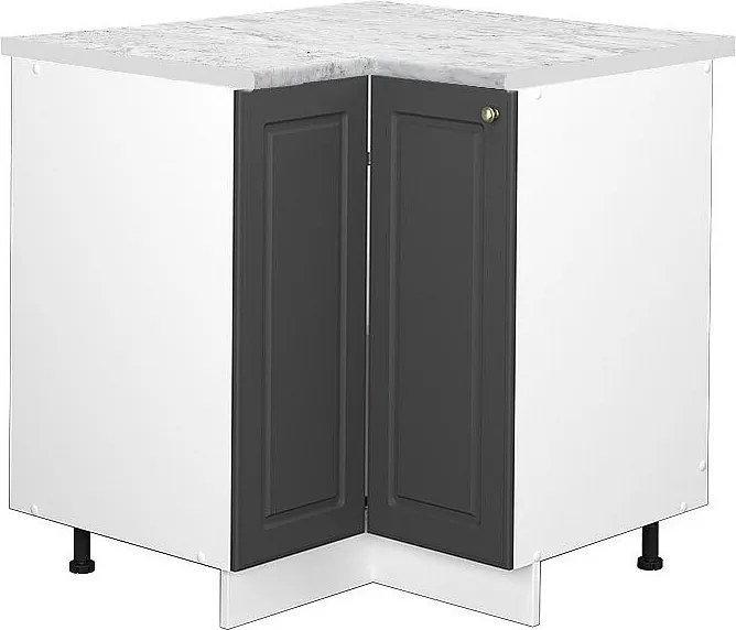 Szafka narożna antracytowo-złoty 80.5x60x82 fame-line