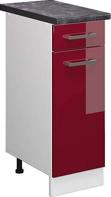 Szafka dolna do kuchni czerwony połysk 30x60x81.6 r-line