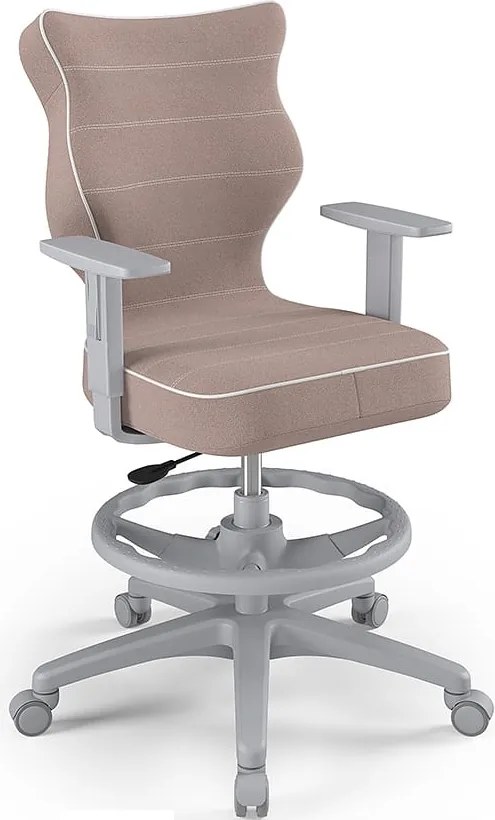 Obrotowe krzesło młodzieżowe Duo Grey rozmiar 6 (159-188 cm) z podnóżkiem