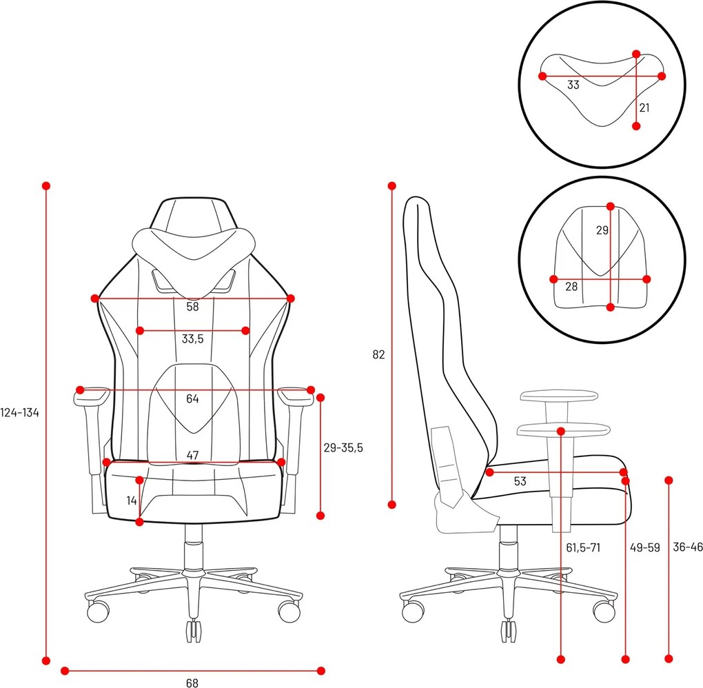 Fotel gamingowy Diablo X-Player 2.0 Normal Size Frost Black
