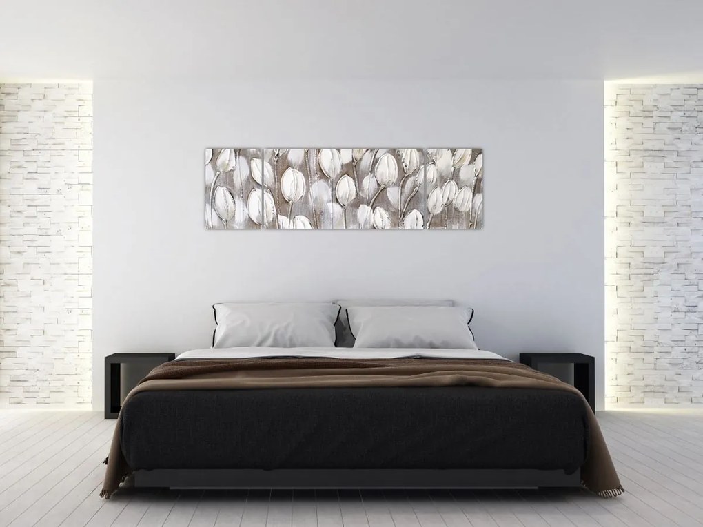 Obraz - Ułożone tulipany (170x50 cm)