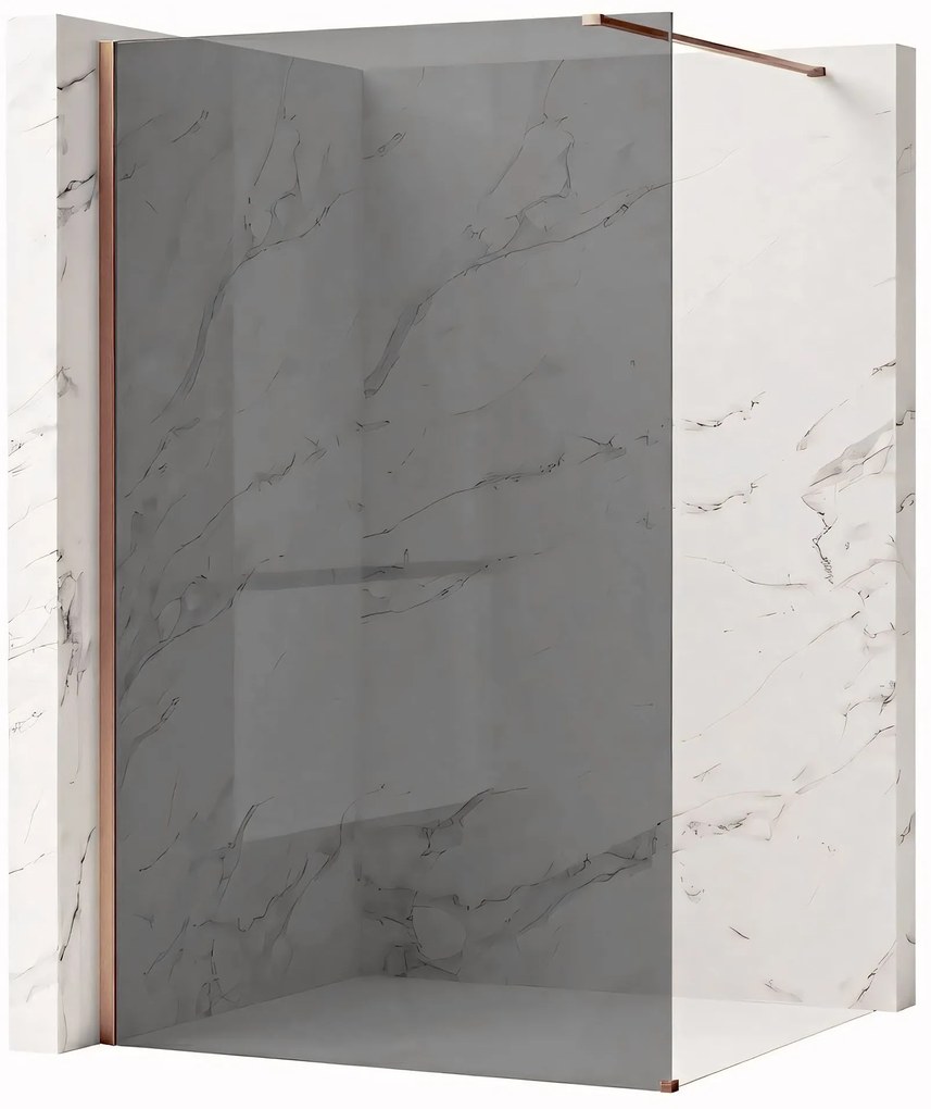 Kabina prysznicowa Walk-In Rea Flexi Grey / Brush Copper 80