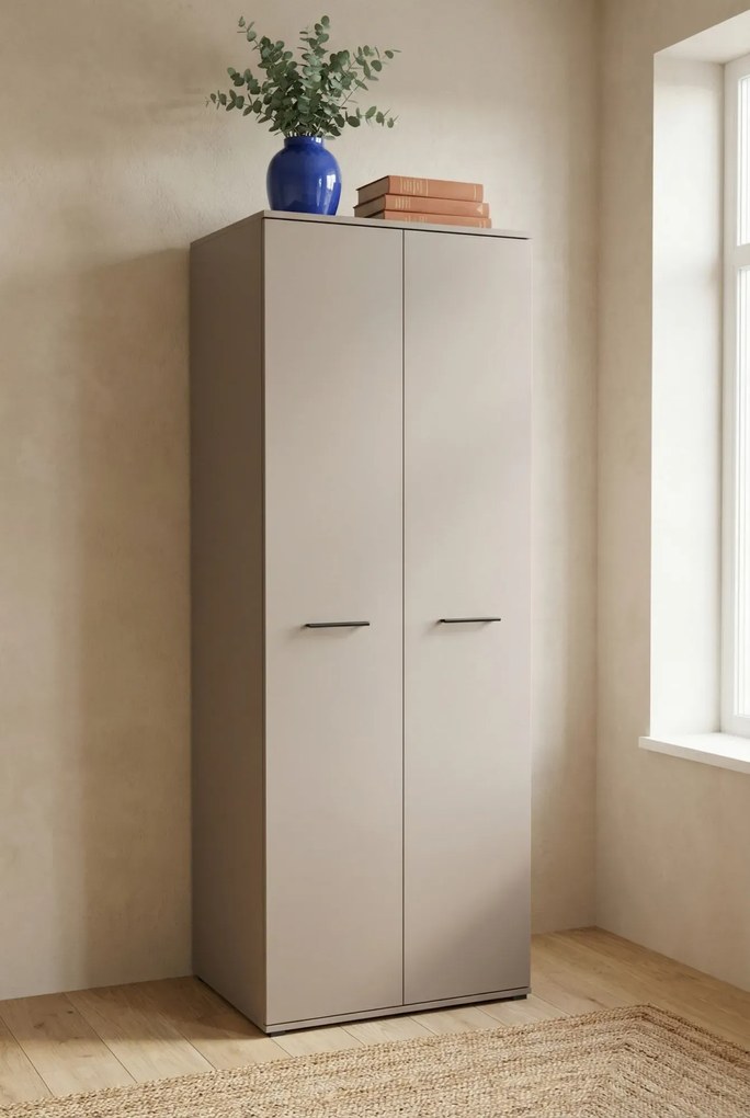 Kaszmirowa szafa dwudrzwiowa na ubrania z drążkiem F9-C76