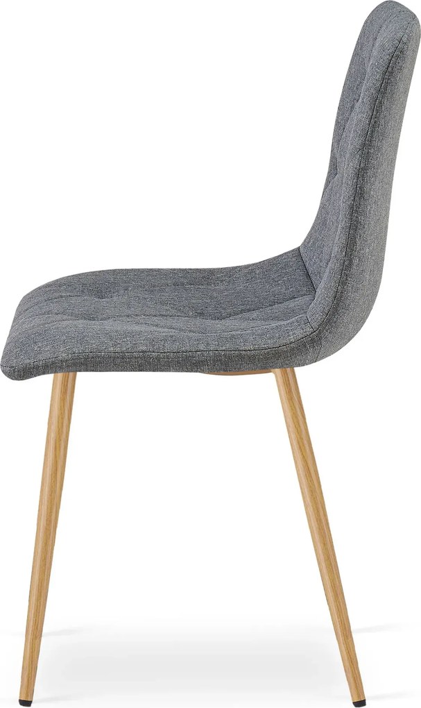 Ciemnoszare krzesło tapicerowane tkaniną do jadalni A0-K65
