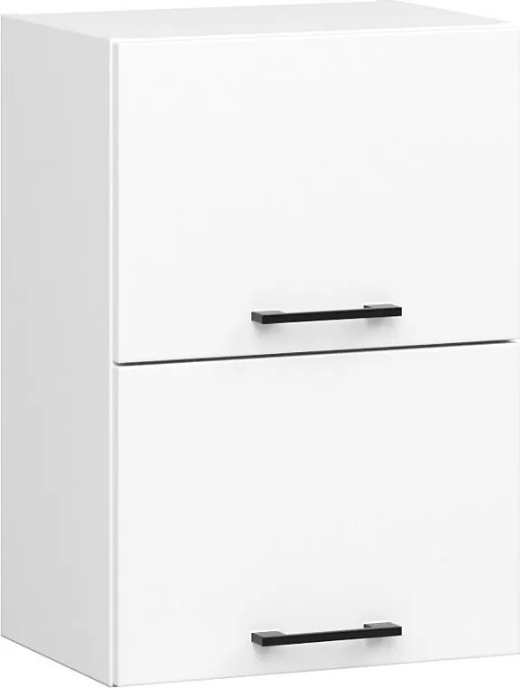 Szafka kuchenna podwójna AKORD W40 system OLIWIA Biała 40 cm drzwi uchylne 2 drzwi kolor Biały mat 2 półki 40x30x58 cm