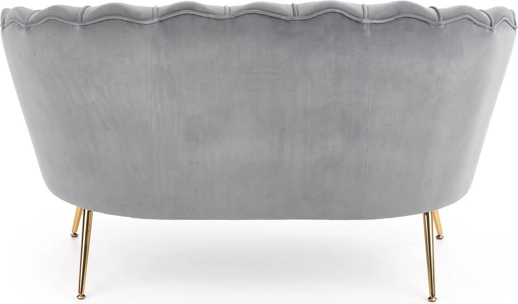 Tapicerowana sofa z oparciem w kształcie muszli Amorinito XL