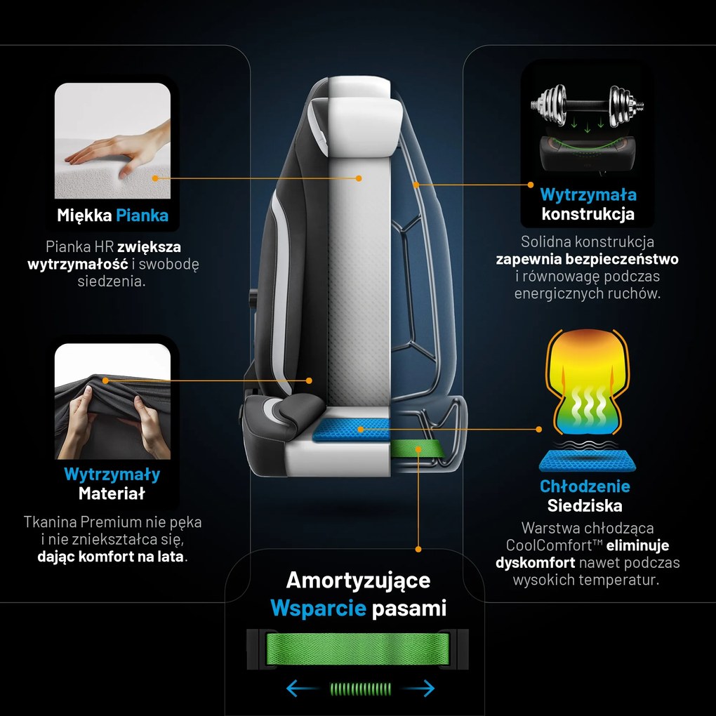 Fotel gamingowy Diablo X.Eye Prime, Normal Size, Burned Black