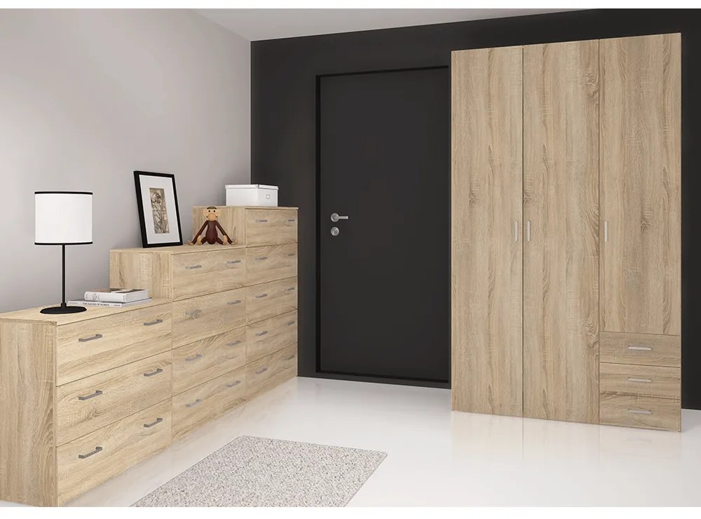 Komoda GARBO 3, dąb sonoma