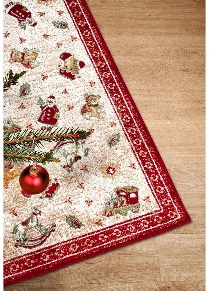 Czerwony dywan z mieszanki bawełny ze świątecznym motywem 50x80 cm Toy's Delight Red Christmas – Villeroy&amp;Boch