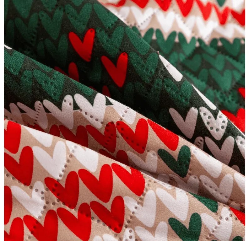 Narzuta na łóżko FROSTED CHRISTMAS, kolorowa Rozmiar: 220 x 240 cm