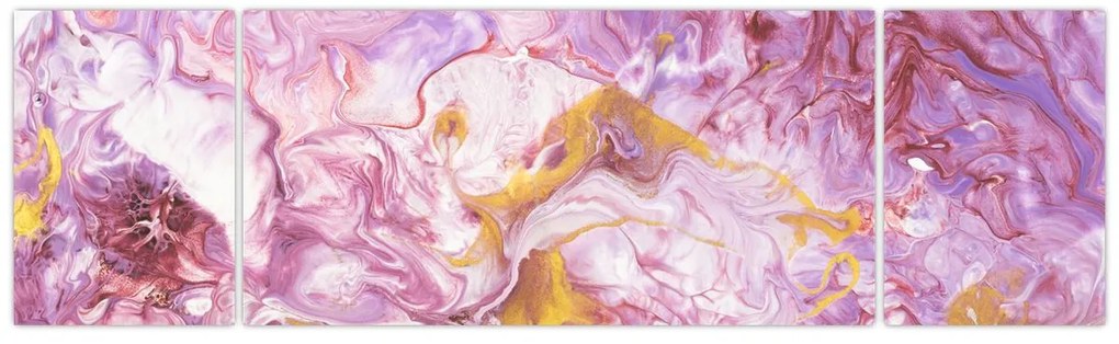 Obraz - Różwa abstrakcja (170x50 cm)