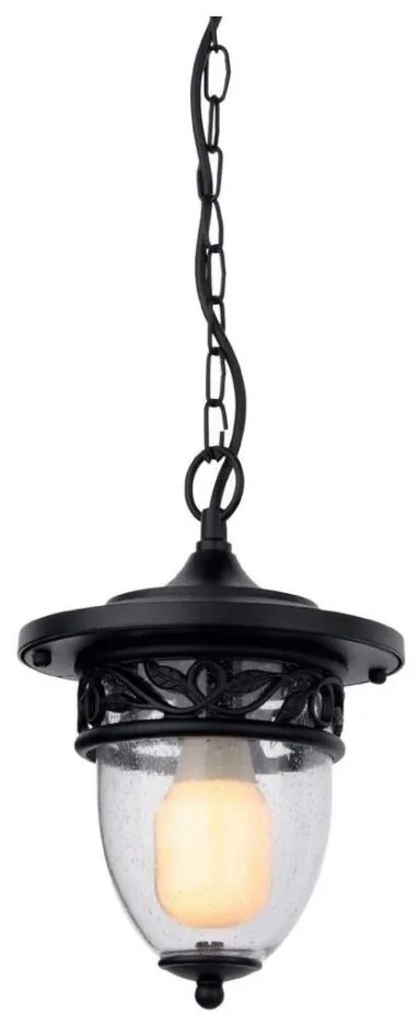 Redo 9399 - Lampa wisząca zewnętrzna na łańcuchu BASEL 1xE27/42W/230V IP44 czarny