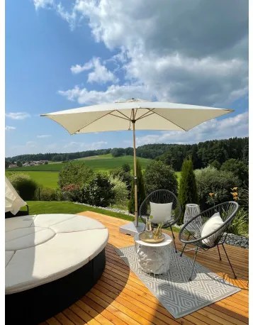 ALU WOOD 3 x 2 m - automatyczny parasol uchylny z ochroną ULTRA UV : Substancja Desen - 820