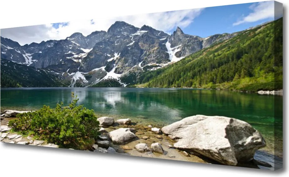 Fotoobraz na płótnie Szczyty Gór nad Lustrem Wody