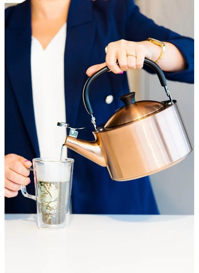 Czajnik ze stali nierdzewnej w kolorze miedzi 1,5 l Diamante – Vialli Design