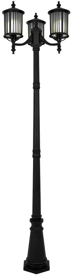 Czarna wysoka latarnia ogrodowa - 2X A444 S4-L53