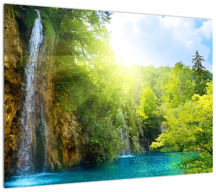 Obraz - wodospady w pralesie (70x50 cm)