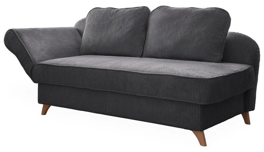 Szary sztruksowy szezlong (lewostronny) Chic Charlotte – Miuform