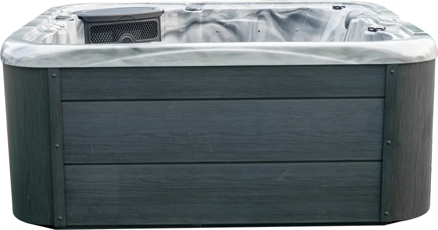 JACUZZI OGRODOWE WANNA SPA 5-OSOBOWA WHITE OBUDOWA ANTRACYT 195x195 CM
