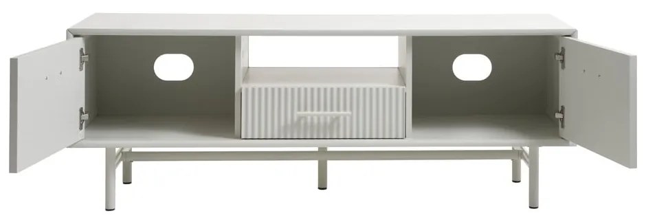 Szara szafka pod TV 140x50x45 cm Palma – Unique Furniture